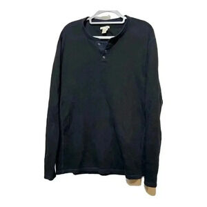 Carbon2Cobalt Men's XL Blue Long Sleeve Henley Shirt Casual 100 cotton outdoors